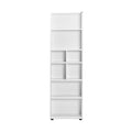 Biblioteca Adore White, 8 rafturi, Alb, 55x187x23 cm, perspectiva suplimentara