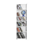 Biblioteca Adore White, 8 rafturi, Alb, 55x187x23 cm, foto produs 6