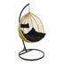 Balansoar Gradina Zafer leagan agatat Natural si metal negru 106x103x200 cm