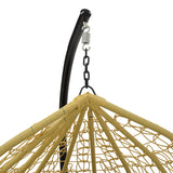 Balansoar Zafer, Metal si PP, 106x103x200 cm - Negru-Natural