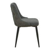 Zedna scaun bej din stofă, cu picioare metalice negre, Bej - Negru, 51x58x84 cm - Antracit-Negru
