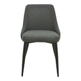 Zedna scaun bej din stofă, cu picioare metalice negre, Bej - Negru, 51x58x84 cm - Antracit-Negru