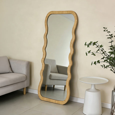Zerbon mdf oglindă, Natural, 60x155 cm