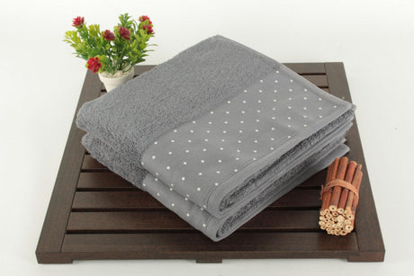 Set Prosoape de Baie (2 bucăți), Gri, 90x50 cm