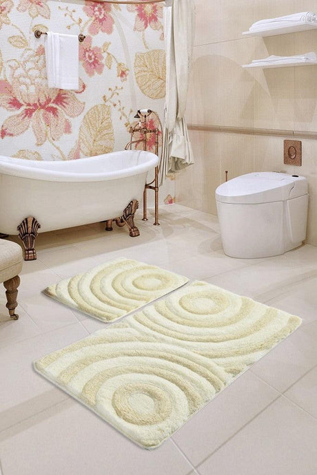 Set Covor de baie (2 bucăți), Crem