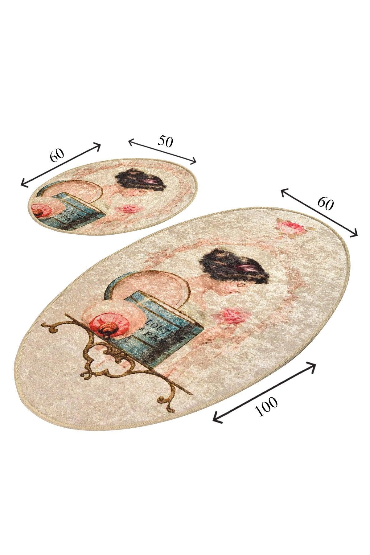 Set Covor de baie (2 bucăți), Bej