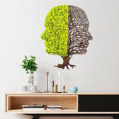 Decoratiune De Perete Lemn Accesoriu decorativ de perete Green And Dry, Verde, 56x45 cm