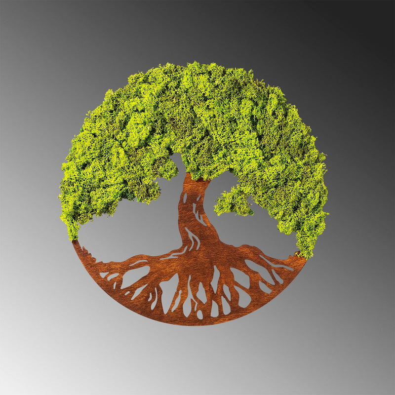 Decoratiune De Perete Lemn Accesoriu decorativ de perete Tree Of Life 3, Verde, 44x1x44 cm