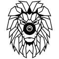 Aplica De Perete Lion, Negru