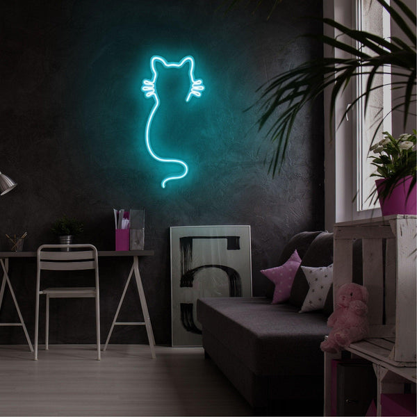 Aplica de Perete Neon Cat, 22x48 cm