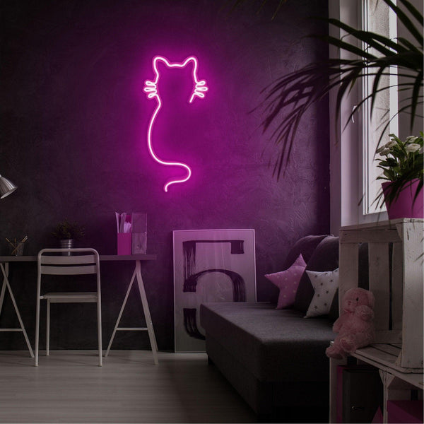Aplica de Perete Neon Cat, 22x48 cm