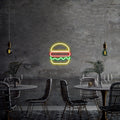 Lampa Neon Aplica de Perete Neon Hamburger