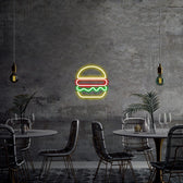Lampa Neon Aplica de Perete Neon Hamburger