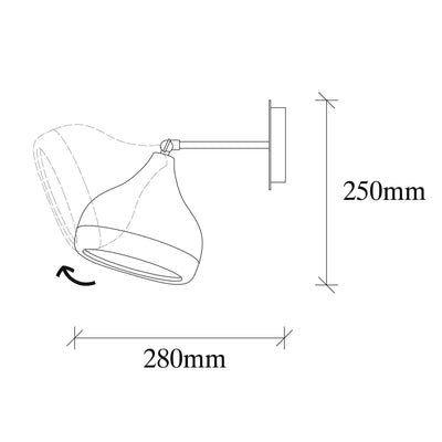 Aplica de perete Spark, Negru