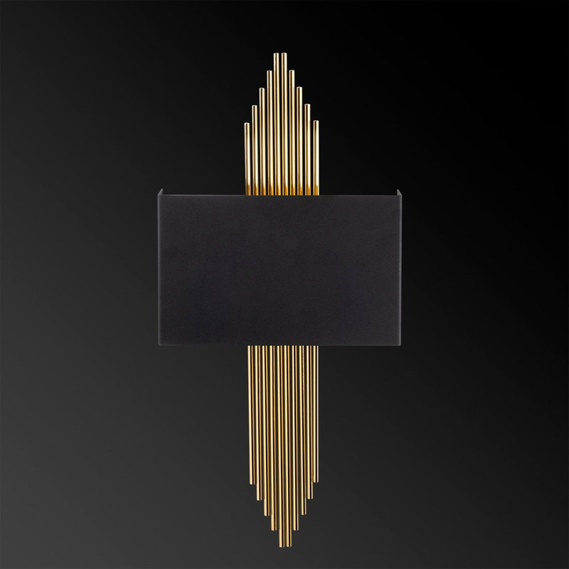 Aplica de perete Wave, Negru/Auriu