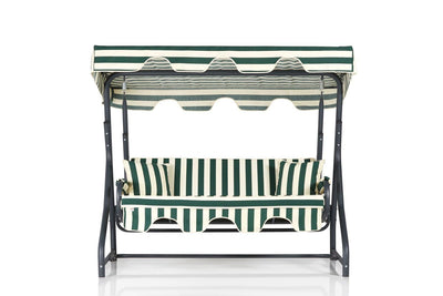 Balansoar de gradina cu 3 locuri Dumrul, Verde, 200 x 165 x 110 cm