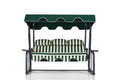 Balansoar de gradina cu 3 locuri Timsah, Verde, 200 x 165 x 110 cm