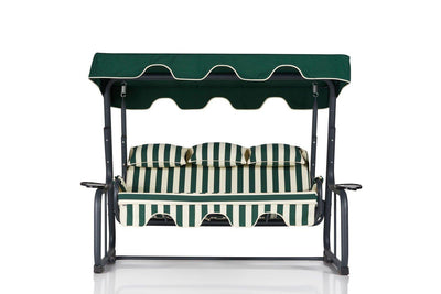 Balansoar de gradina cu 3 locuri Timsah, Verde, 200 x 165 x 110 cm