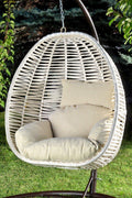 Balansoar de gradina Lokum, Crem, 110 x 110 x 196 cm