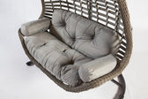 Balansoar de gradina Lux Rattan cu 2 locuri Arkadas, Gri, 173 x 214 x 120 cm