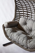 Balansoar de gradina Lux Rattan cu 2 locuri Arkadas, Gri, 173 x 214 x 120 cm