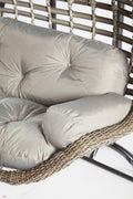 Balansoar de gradina Lux Rattan cu 2 locuri Arkadas, Gri, 173 x 214 x 120 cm