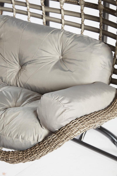 Balansoar de gradina Lux Rattan cu 2 locuri Arkadas, Gri, 173 x 214 x 120 cm