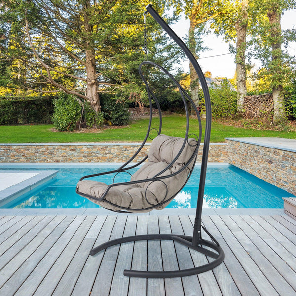 Balansoar de gradina Relax, Crem, 120x215x60 cm