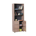 Biblioteca Adore New York Office, 2 usi cu cheie, 3 rafturi fix, 72 x 187 x 34 cm