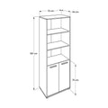Biblioteca Adore New York Office, 2 usi cu cheie, 3 rafturi fix, 72 x 187 x 34 cm