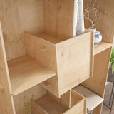 Biblioteca Anap cu 6 Rafturi si 2 Compartimente, Stejar, 83 X 138 X 27 cm