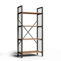Biblioteca Bookazo, 4 rafturi cadru metal, Negru, 60 x 150 x 30 cm