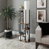 Biblioteca Cu Lampa Lemn Wallar, 45 X 160 X 25 Cm
