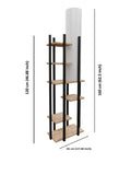 Biblioteca Cu Lampa  Lemn Wallar, 45 X 25 X 84 Cm