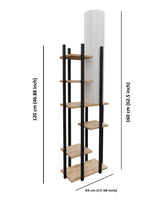 Biblioteca Cu Lampa  Lemn Wallar, 45 X 25 X 84 Cm