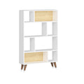 Biblioteca Harby cu Rafturi, Alb, 90 x 25 x 139 cm