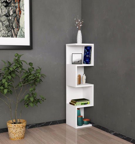 Biblioteca Queen, Alb, 25 x 95 x 27 cm