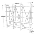 Biblioteca Sous cadru Metal, Crem, 220 x 180 x 34 cm