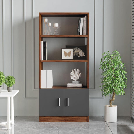 Biblioteca Variom cu 2 usi si 4 rafturi, 64x140x38 cm