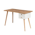 Birou Albina, Pin Stejar - Alb, 120 x 77 x 60 cm