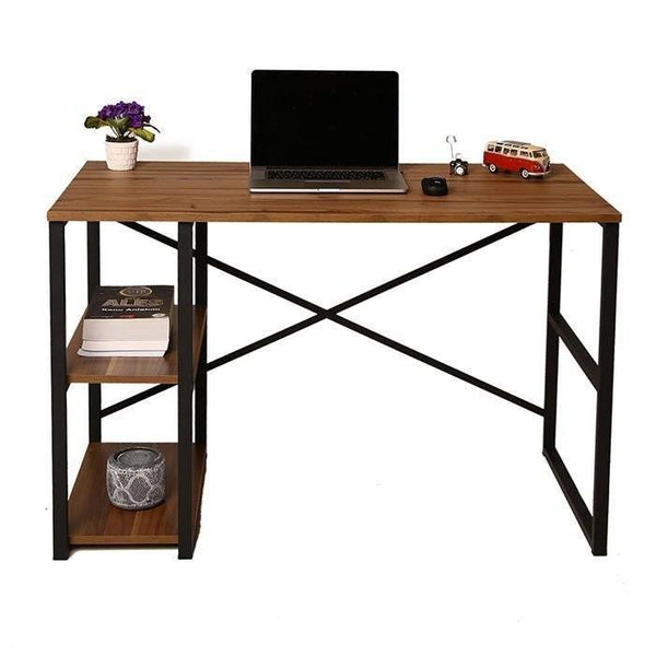 Birou Athena, Nuc - Negru, 120x65x72 cm