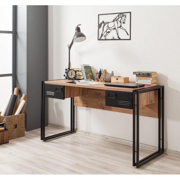 Birou Cosmo, Sonoma - Negru, 139x75x60 cm