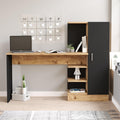 Birou CT2 Atlantic Pine-Negru, Stejar, 152 x 120 x 40 cm