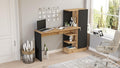 Birou CT2 Atlantic Pine-Negru, Stejar, 152 x 120 x 40 cm