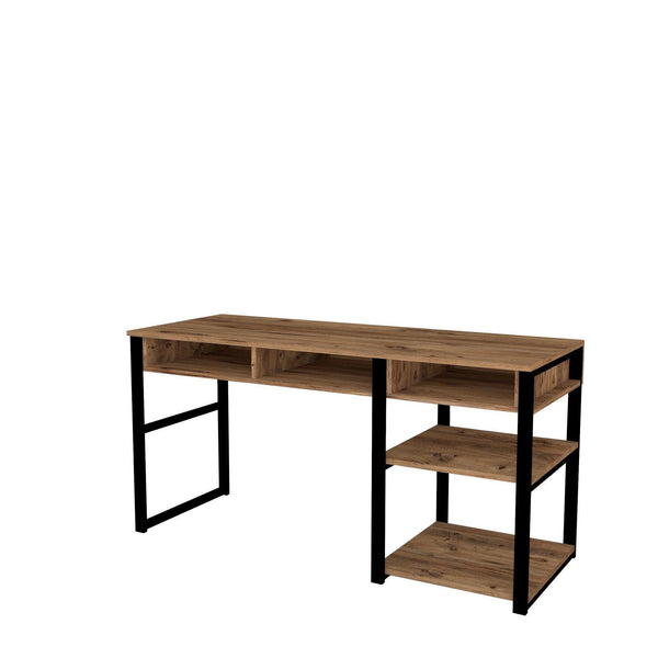 Birou Emro, Nuc/Negru, 150x76x59 cm