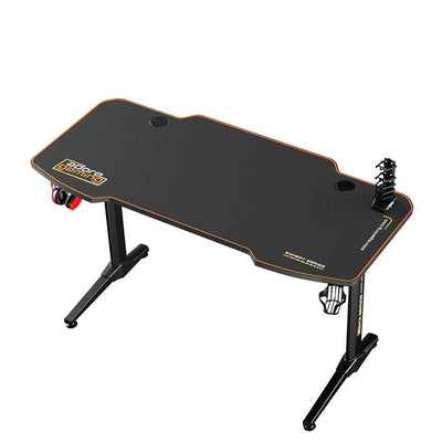 Birou Gaming Adore CARBON SERIES X9, 140 x 66 x 75 cm, suprafata carbon, mousepad, USB gamepad holder, suport pentru casti si pahar, cutie cabluri