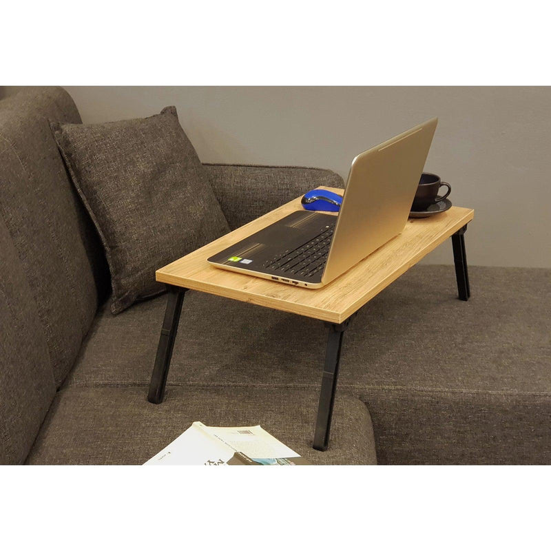 Birou Laptop Pliabile  Atlantis, Stejar, 60 x 25 x 35 cm