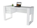 Birou Lord cu 2 sertare, Alb, 159 x 60 x 72 cm
