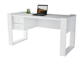 Birou Lord cu 2 sertare, Alb, 159 x 60 x 72 cm