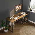 Birou Nonvi Lemn natural cadru Metal, 160 x75 x 60 cm
